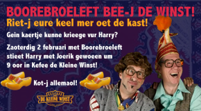 Boorebroeleft inne Winst met boorekal en muziek