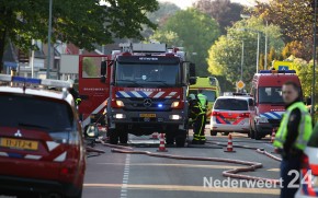 Gaslfes vat vlam aan de Dorpsstraat in Baexem