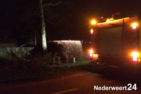 1brand kraan nederweert snoeiafval brandweer 18-3-14