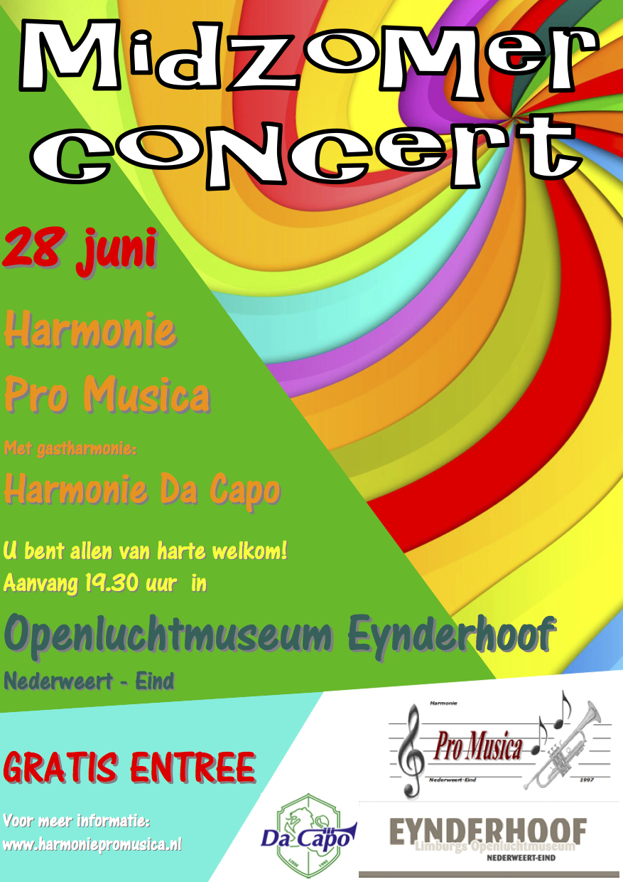 Poster midzomer concert Eynderhoof