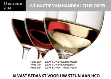 Wijnactie Handbal Club Ospel