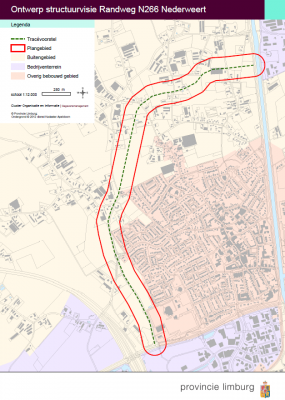 Tracevoorstel en zoekgebied Randweg N266 Nederweert