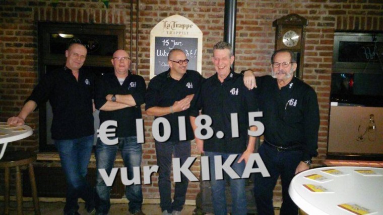 Veer en n halluf haalt 1018 euro op voor KIKA