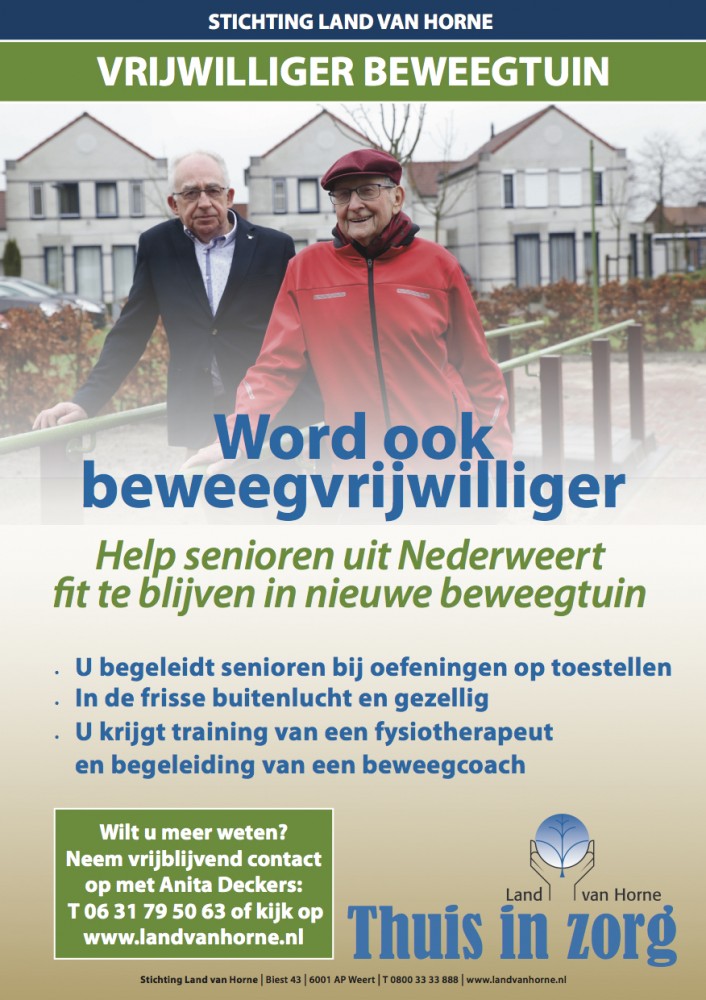 Beweegtuin vrijwilligers gezocht