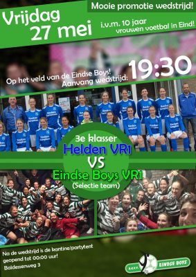 10 jaar dames en meisjesvoetbal Eindse Boys