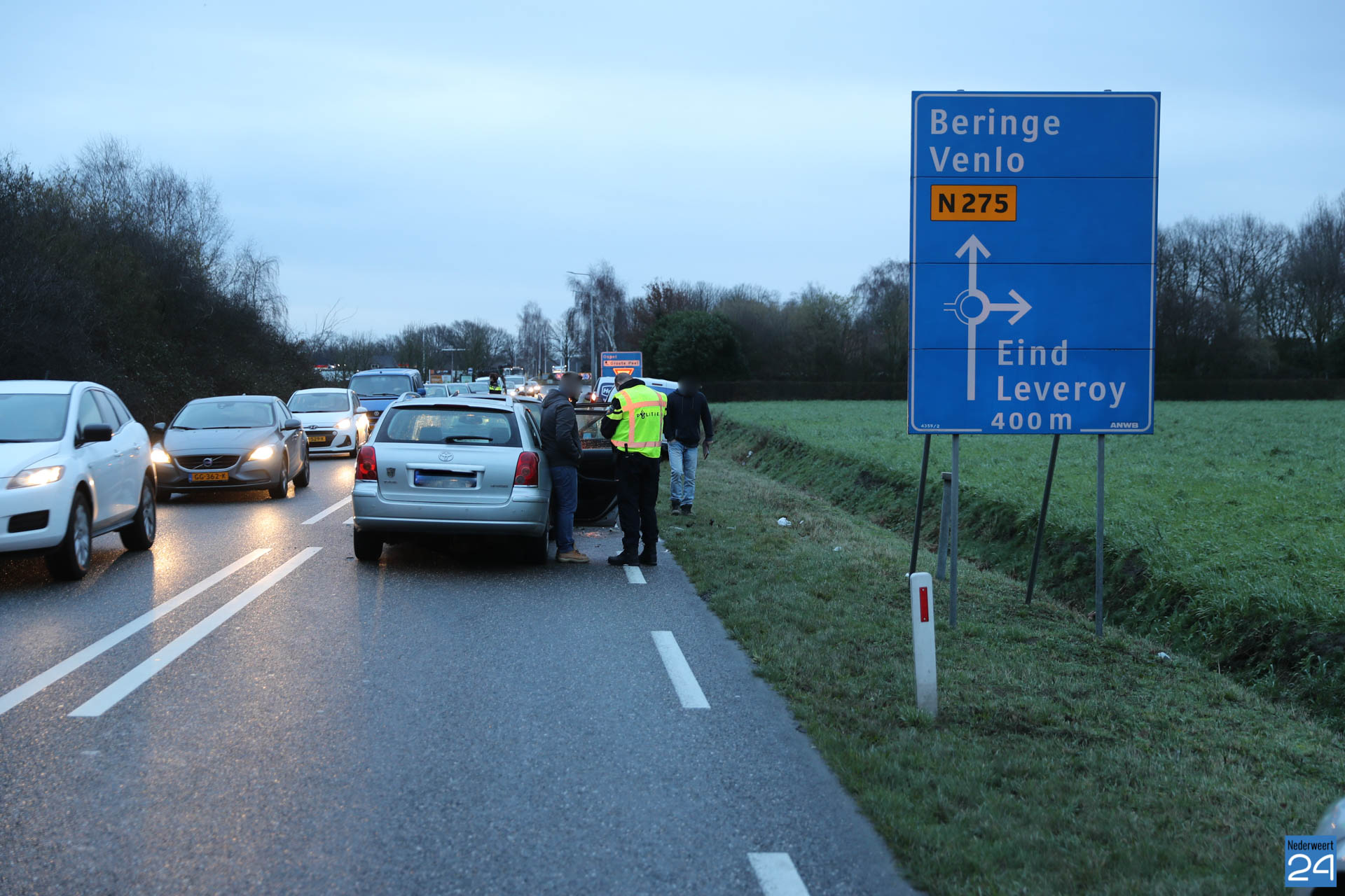 Kop-staart Botsing N275 Nederweert - Nederweert24