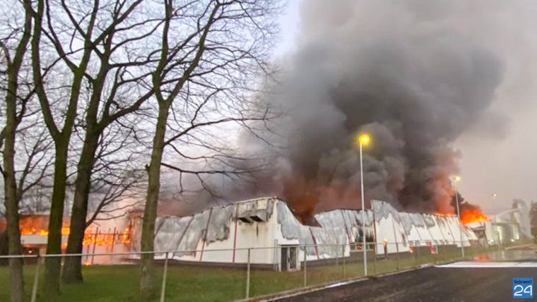 Zeer grote brand in Roermond