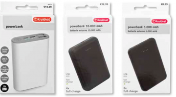 Belangrijke veiligheidswaarschuwing Kruidvat Powerbanks