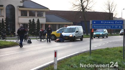 Ongeval fietser met auto op de Pannenweg Nederweert