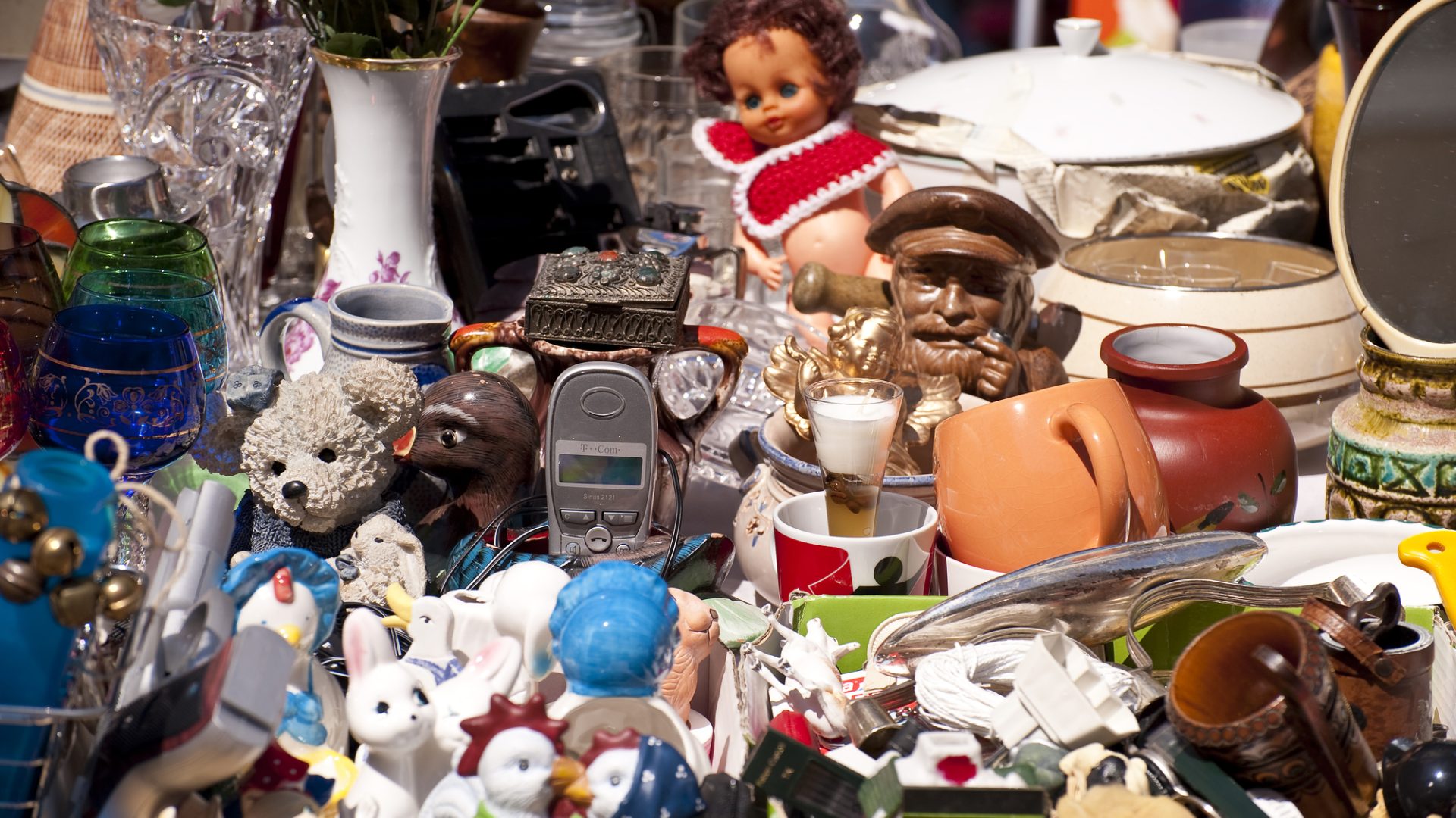 scene on a flea market