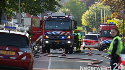 Gaslfes vat vlam aan de Dorpsstraat in Baexem