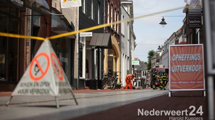 Gaslek ontdekt aan de Hoogstraat in de binnenstad van Weert