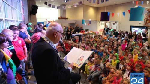 Kinderboekenweek Klimop met burgemeester Evers