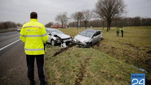 Ongeval A2 bij afslag Budel