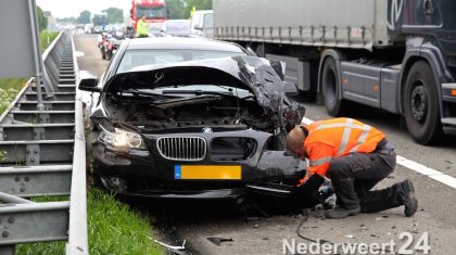 Ongeval A2 bij Nederweert met drie auto's