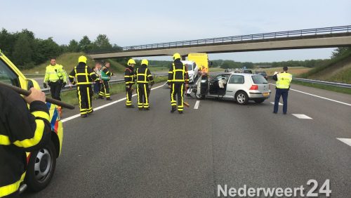 Ongeval A2 Nederweert 2 personen