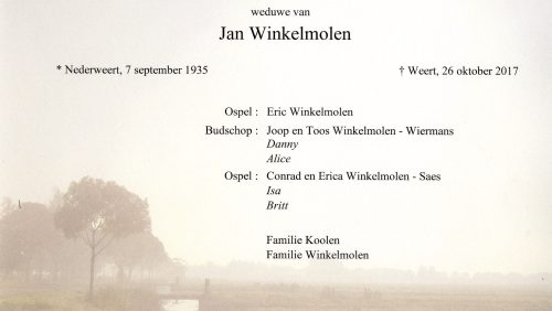 Overlijdensbericht-Annie-Winkelmolen-Koolen-7-sept-1935-26-okt-2017