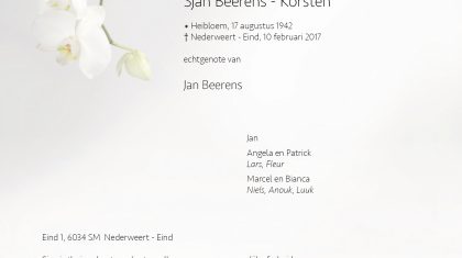 Rouwadvertentie-Sjan-Beerens-Korsten-Nederweert-Eind