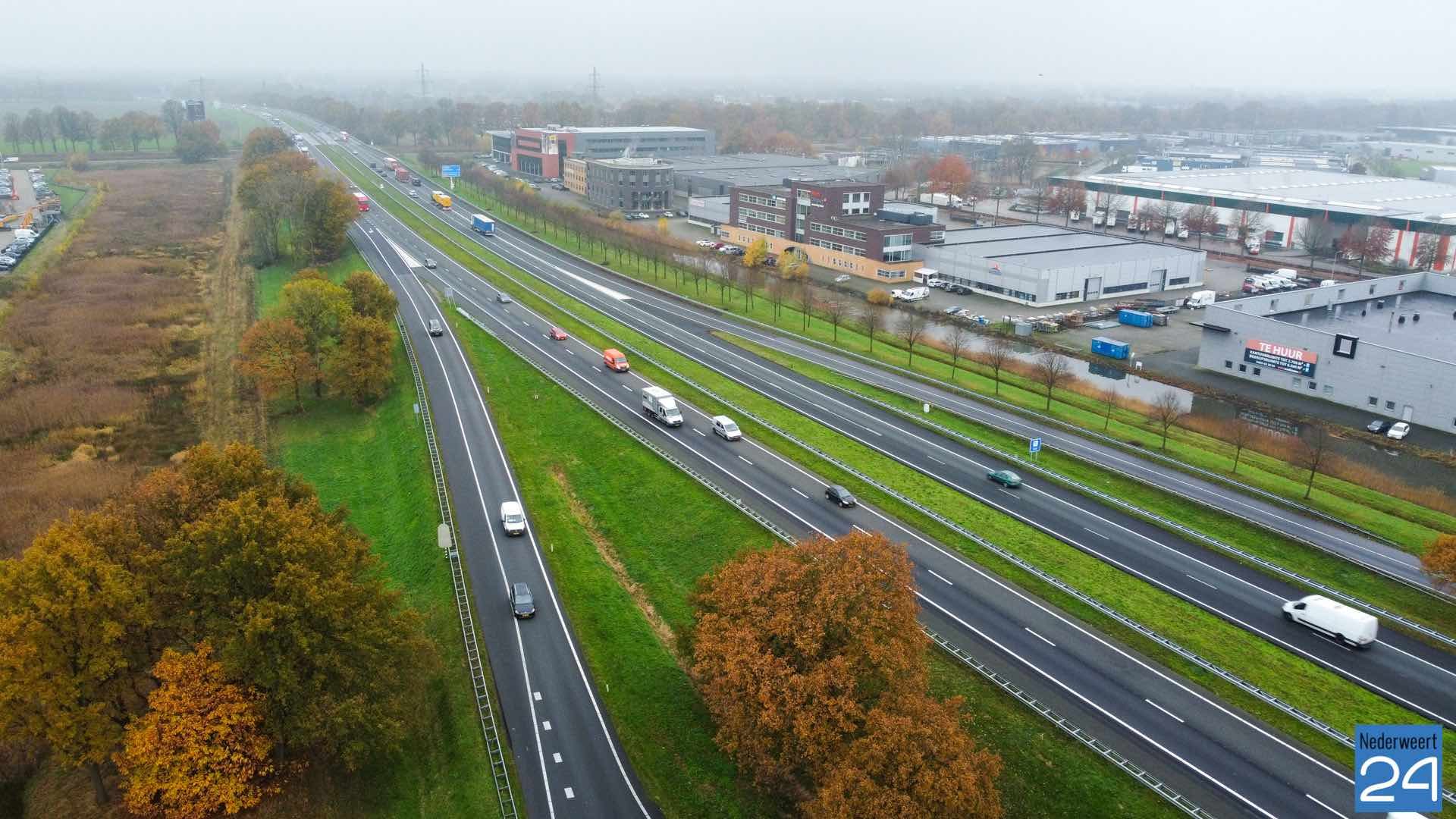 Snelweg-A2-Nederweert verkeer