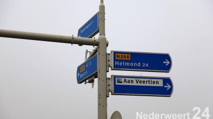 brug nederweert, stoplichten, verkeersbord